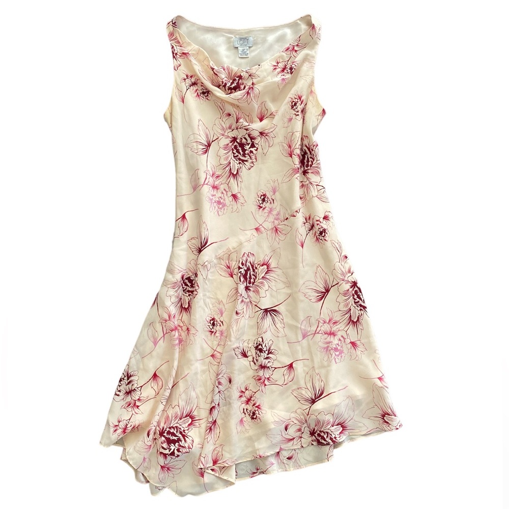 LOFT asymmetrical floral dress
